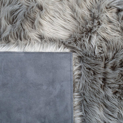 FAUX SHEEP SKIN, GREY, 6' X 9', Area Rug, FSS235D-6