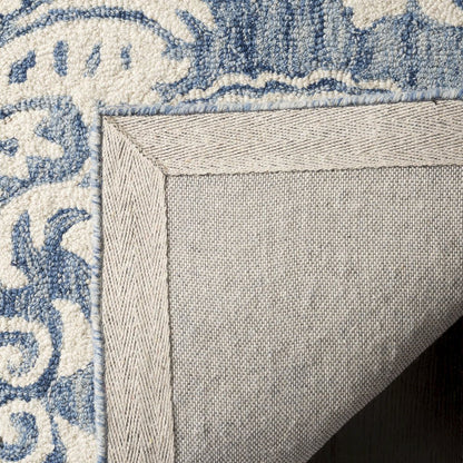 MICRO-LOOP, BLUE / IVORY, 5' X 5' Square, Area Rug, MLP512M-5SQ