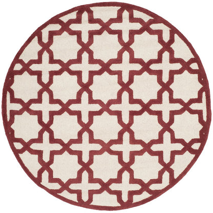 CAMBRIDGE, IVORY / RUST, 6' X 6' Round, Area Rug, CAM125I-6R