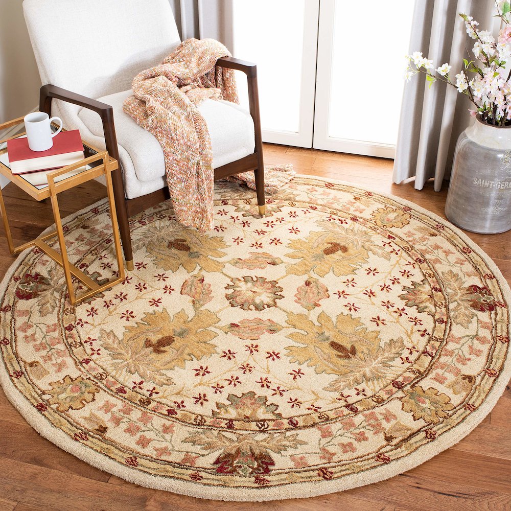ANATOLIA, IVORY, 4' X 4' Round, Area Rug, AN540A-4R