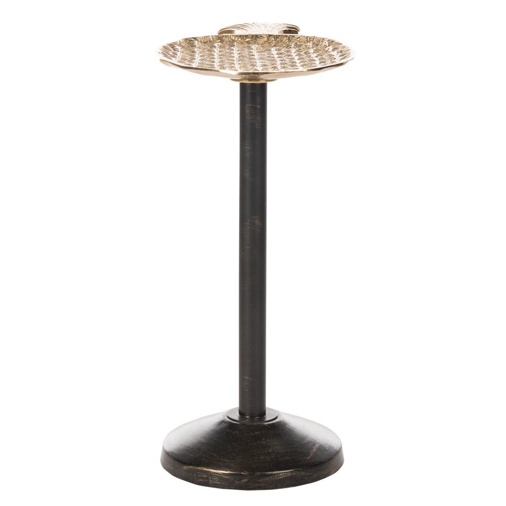 Luana Pinapple Top Accent Table, Gold/Antique Gold