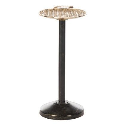 Luana Pinapple Top Accent Table, Gold/Antique Gold