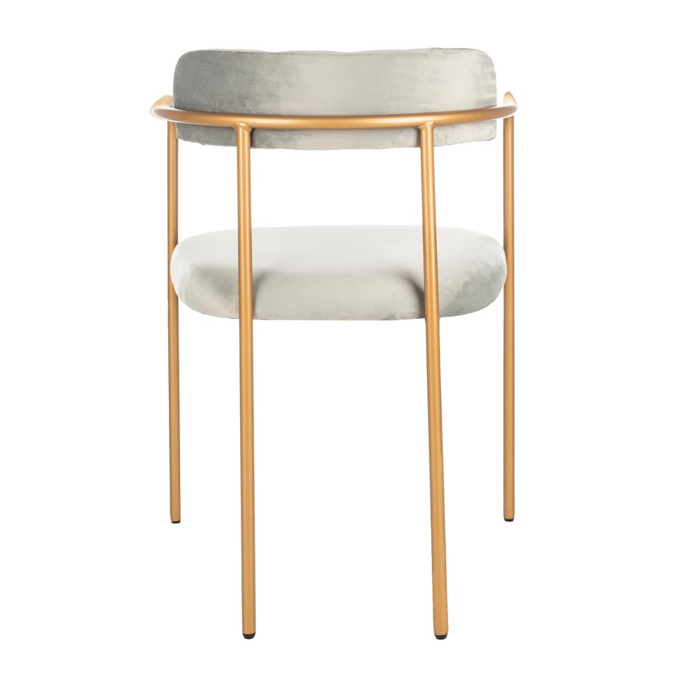 Camille Side Chair, Grey/Gold