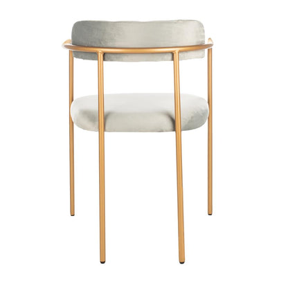 Camille Side Chair, Grey/Gold