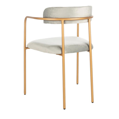 Camille Side Chair, Grey/Gold