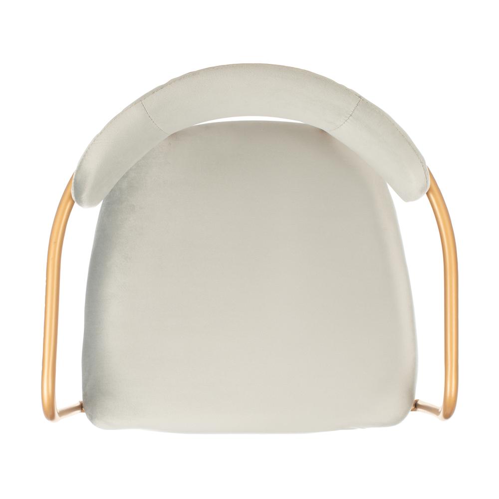 Camille Side Chair, Grey/Gold