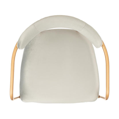 Camille Side Chair, Grey/Gold