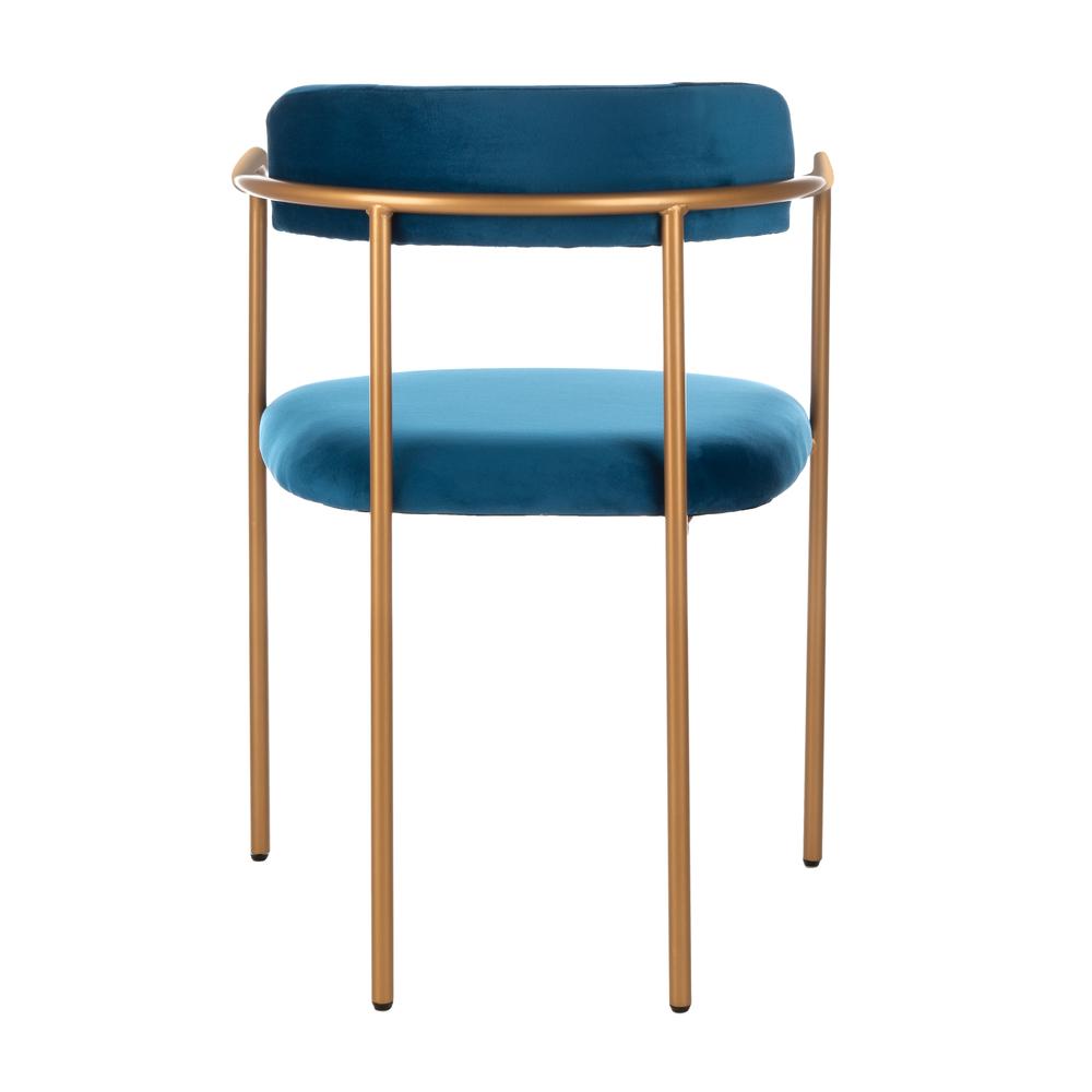 Camille Side Chair, Navy/Gold