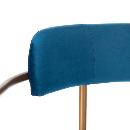 Camille Side Chair, Navy/Gold