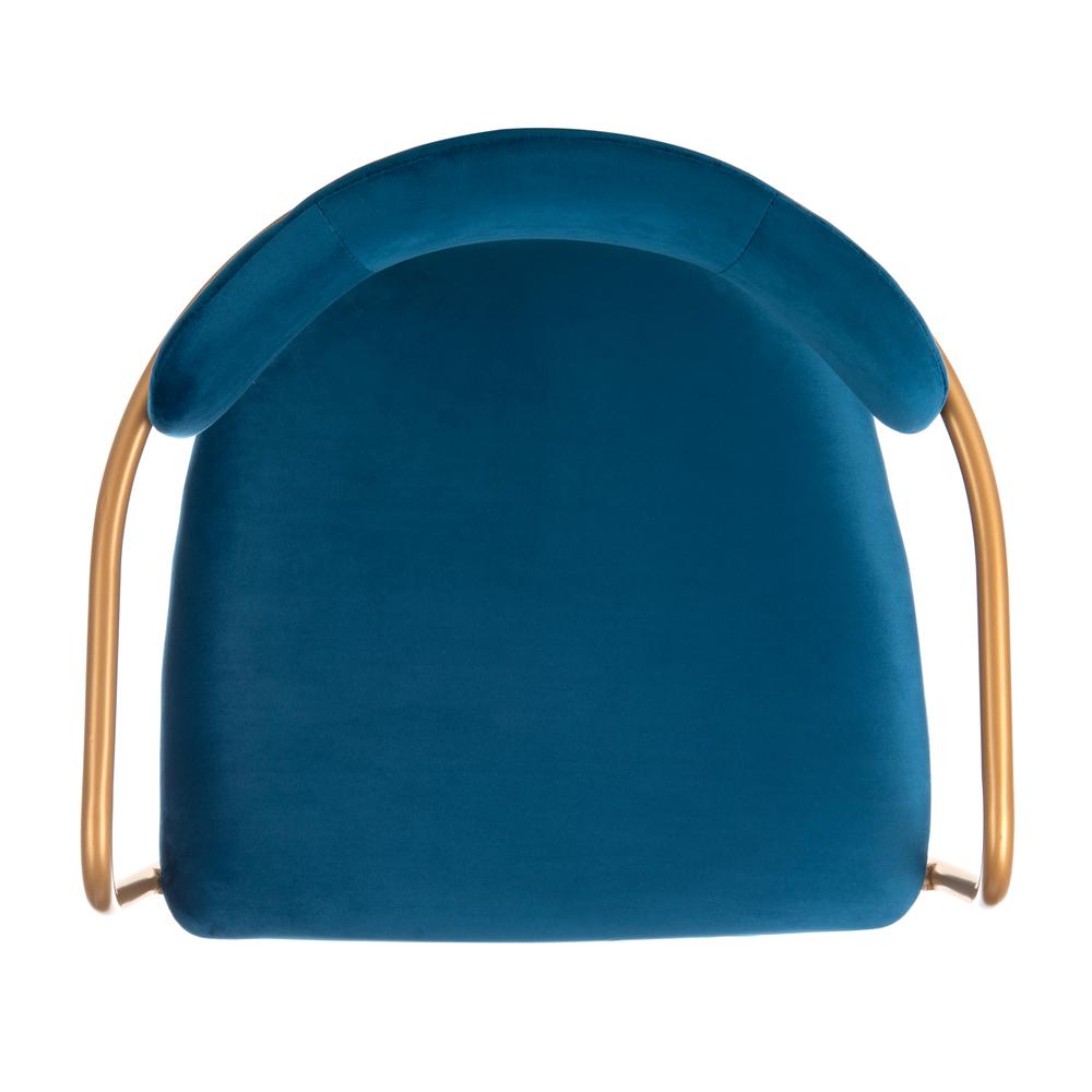 Camille Side Chair, Navy/Gold