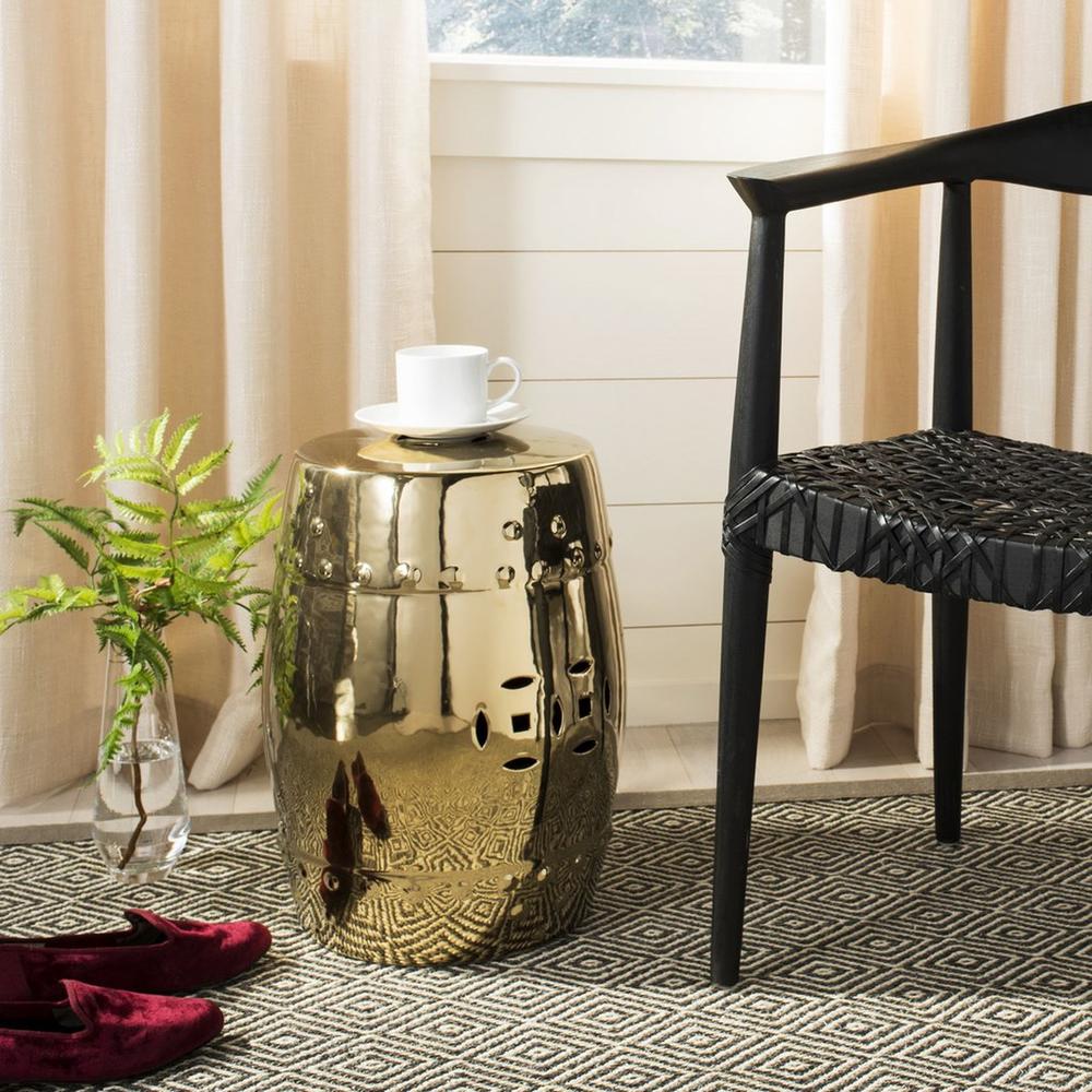 GOLD MODERN MING GARDEN STOOL