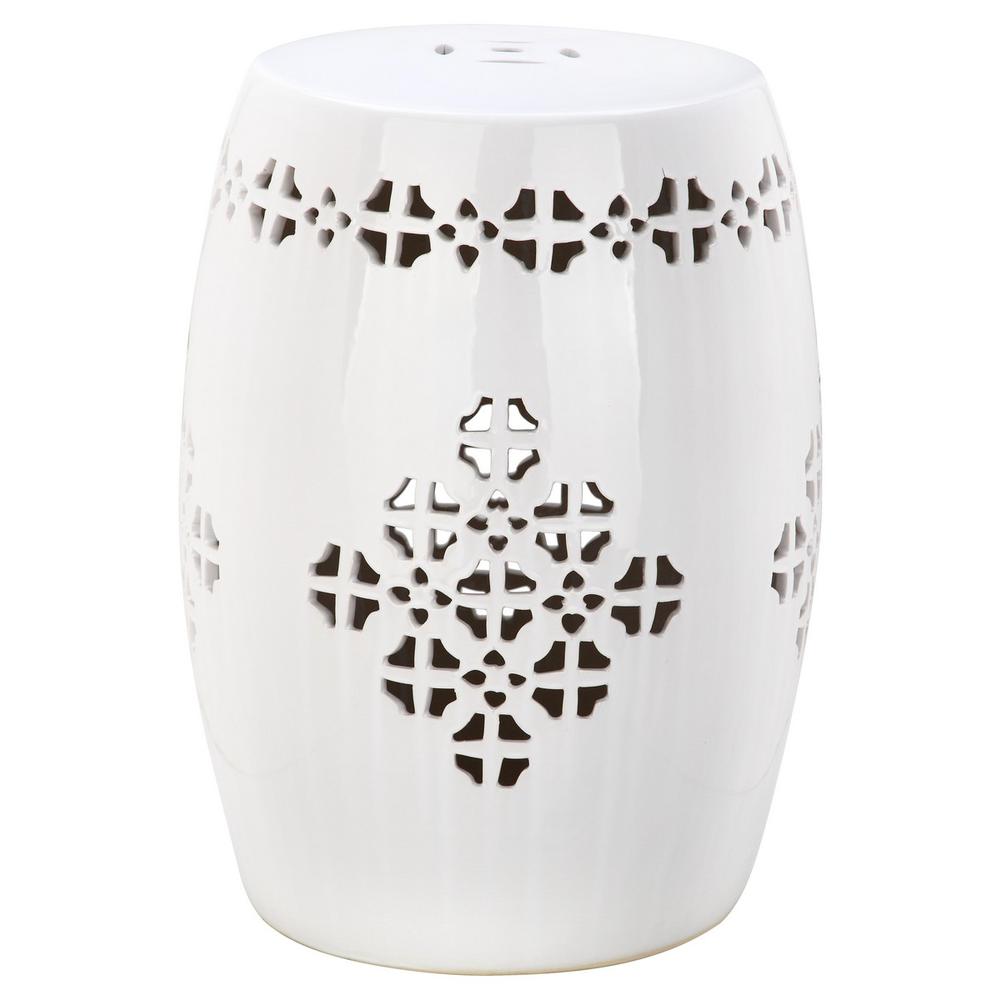 QUATREFOIL GARDEN STOOL, ACS4535A