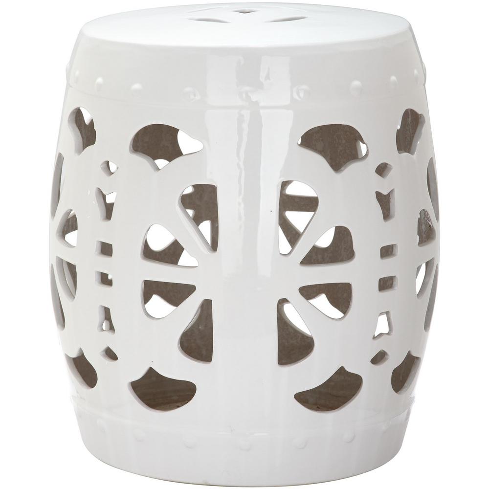 STENCIL BLOSSOM GARDEN STOOL, ACS4536A