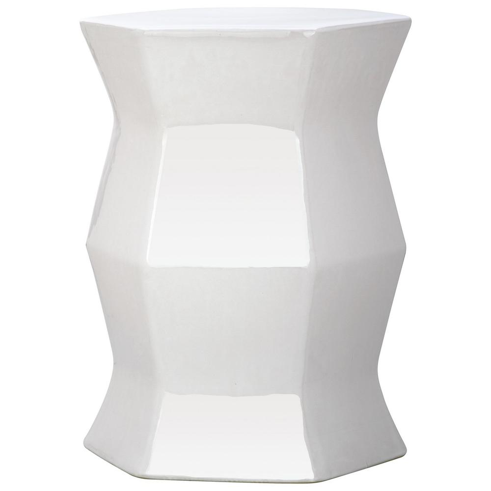 MODERN HEXAGON GARDEN STOOL, 13" X 13" X 18