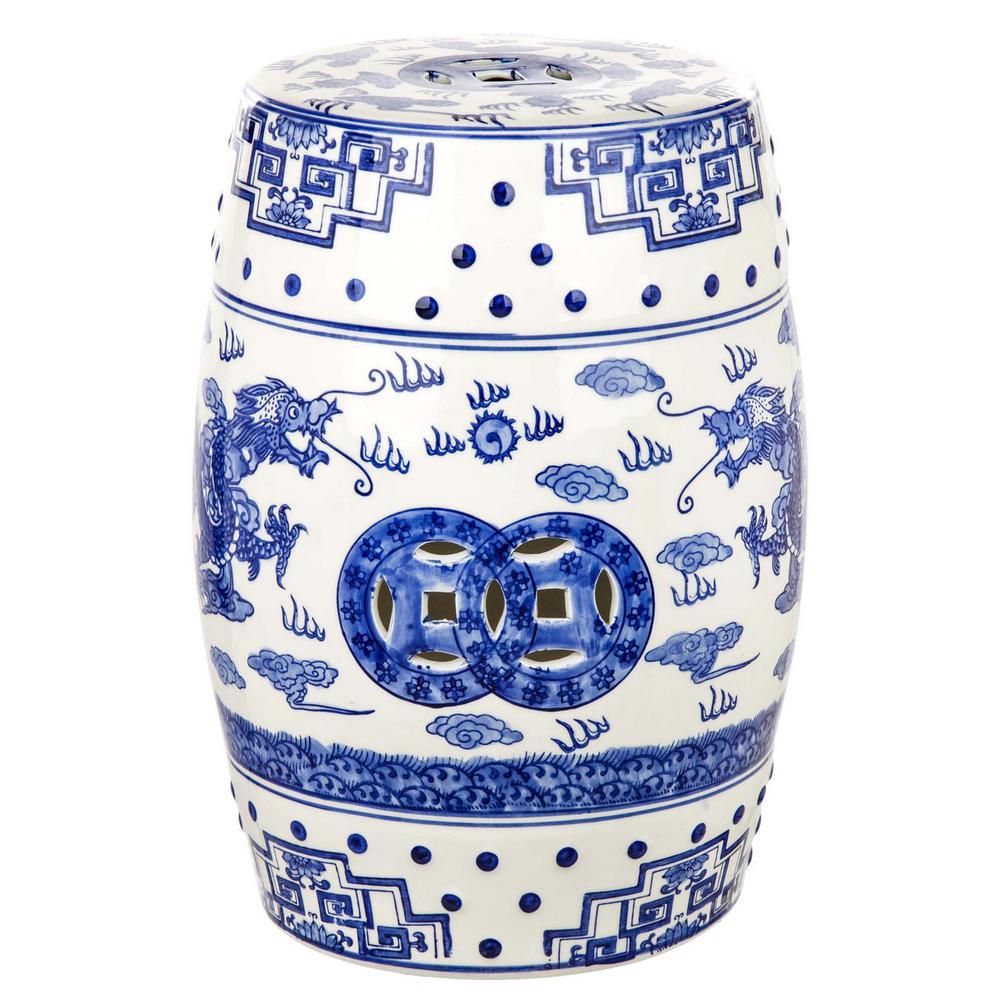 Imperial Blue Chinoiserie Garden Stool, Belen Kox