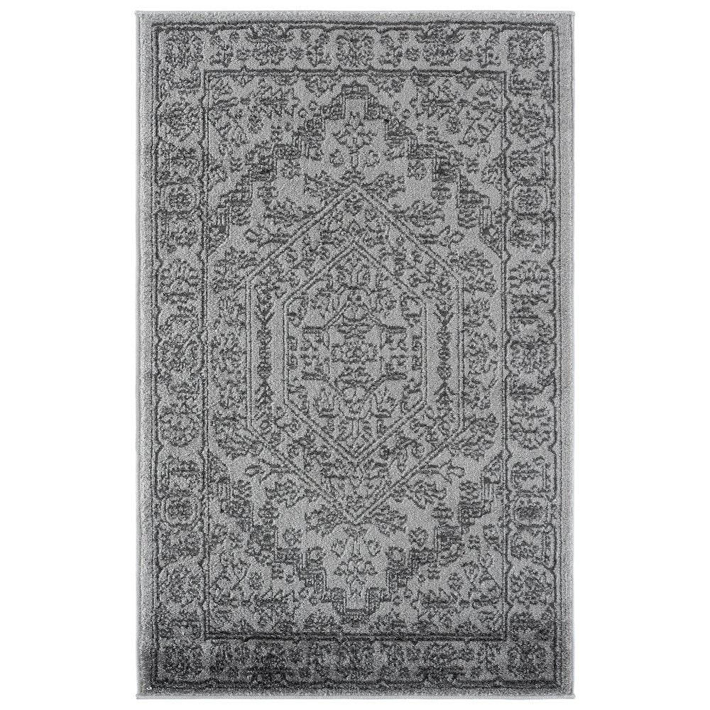 Adirondack Diamond Medallion Rug - Light Grey / Dark Grey - 3'-0" X