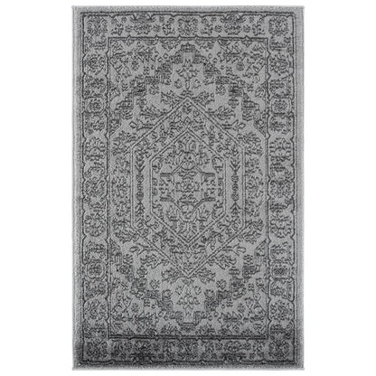 Adirondack Diamond Medallion Rug - Light Grey / Dark Grey - 3'-0" X
