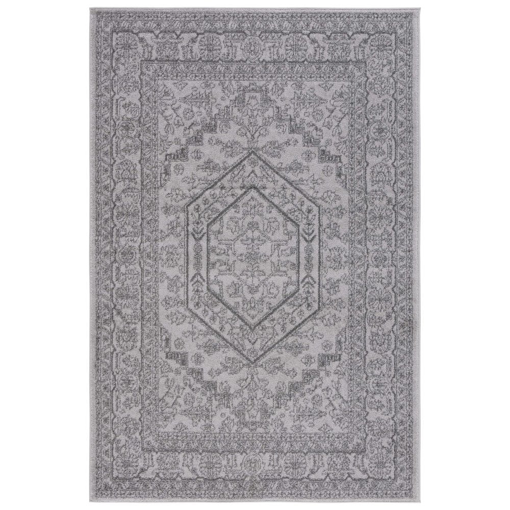 Adirondack Diamond Medallion Rug - Light Grey / Dark Grey - 4'-0" X