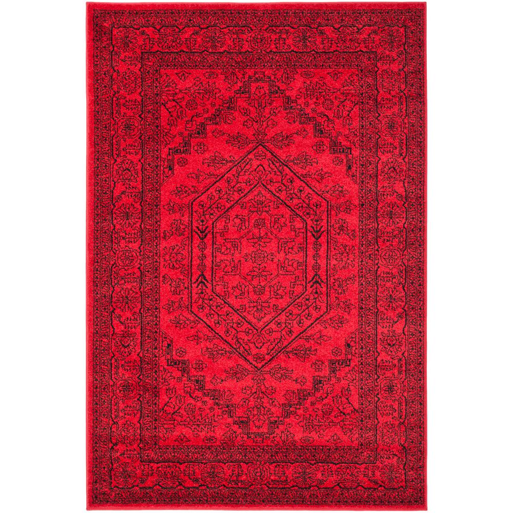 Adirondack, RED / BLACK, 10' X 14', Area Rug, ADR108F-10