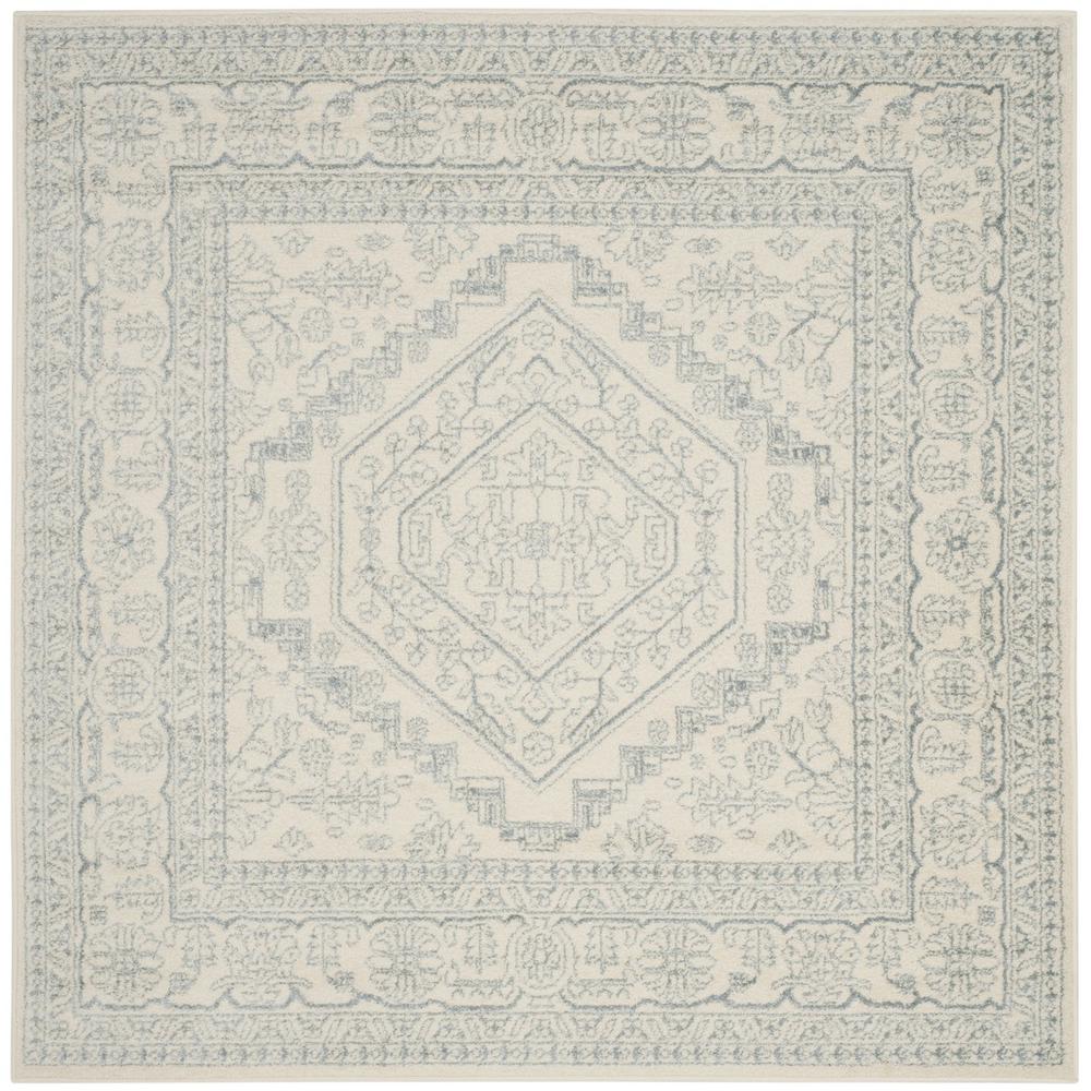 Adirondack, IVORY / SLATE, 6' X 6' Square, Area Rug, ADR108S-6SQ