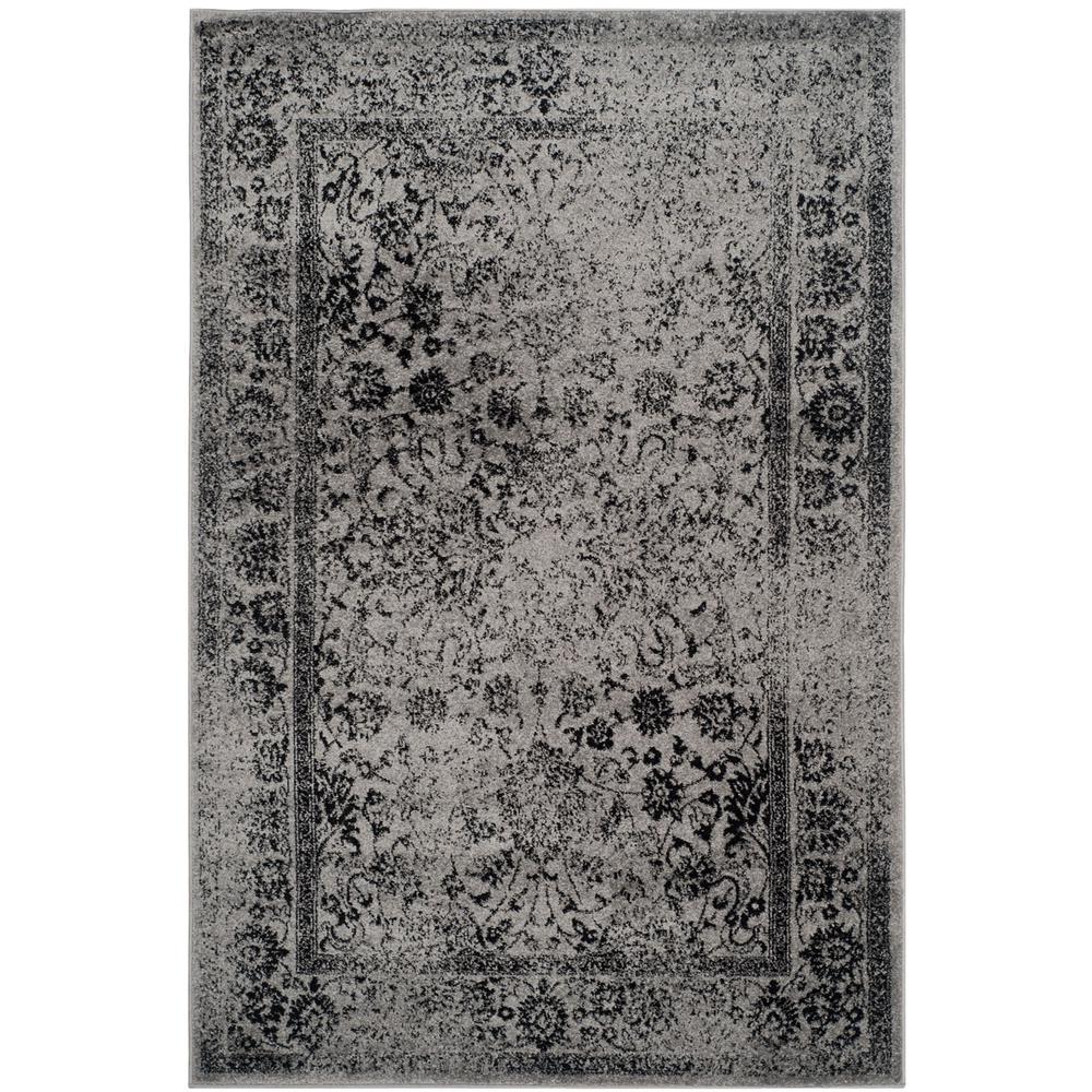 Adirondack, GREY / BLACK, 10' X 14', Area Rug, ADR109B-10