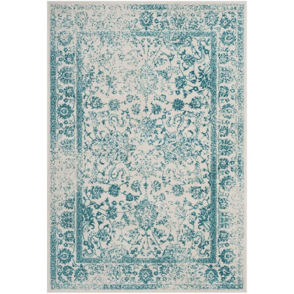 Adirondack, IVORY / TEAL, 3' X 5', Area Rug, ADR109D-3