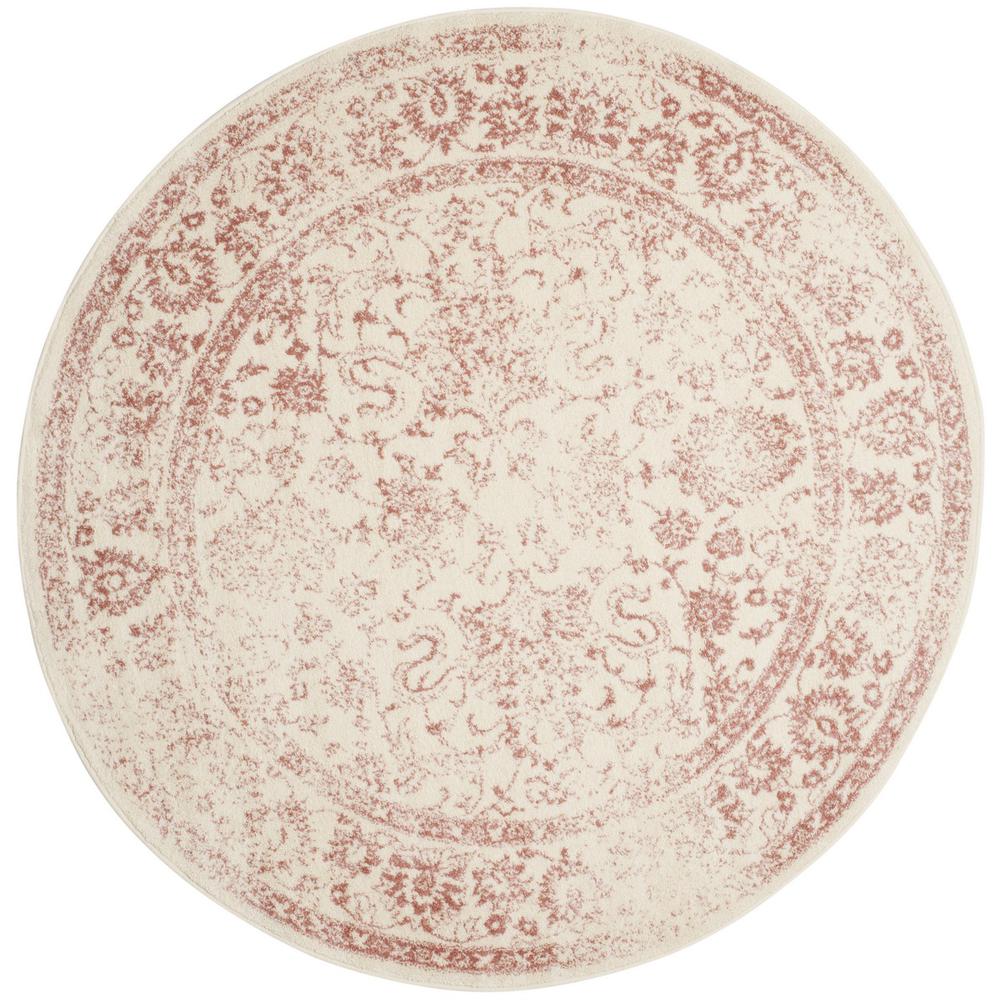 Adirondack, IVORY / ROSE, 6' X 6' Round, Area Rug