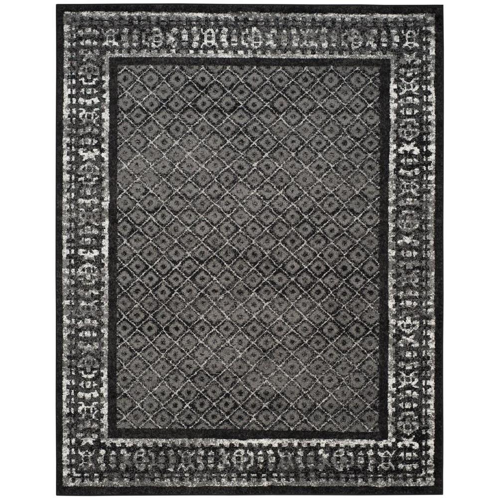 Adirondack, BLACK / SILVER, 8' X 10', Area Rug, ADR110A-8