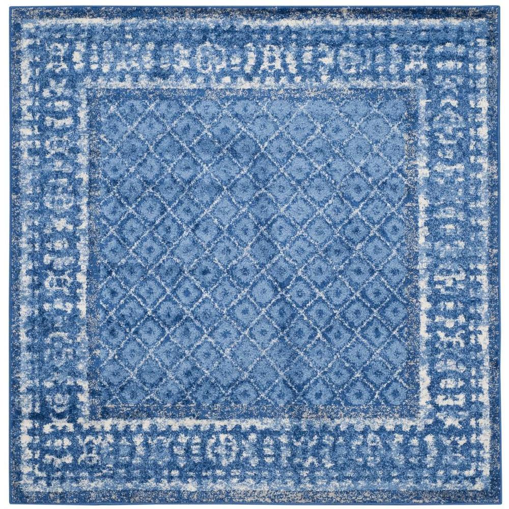 Adirondack, LIGHT BLUE / DARK BLUE, 4' X 4' Square, Area Rug, ADR110F-4SQ