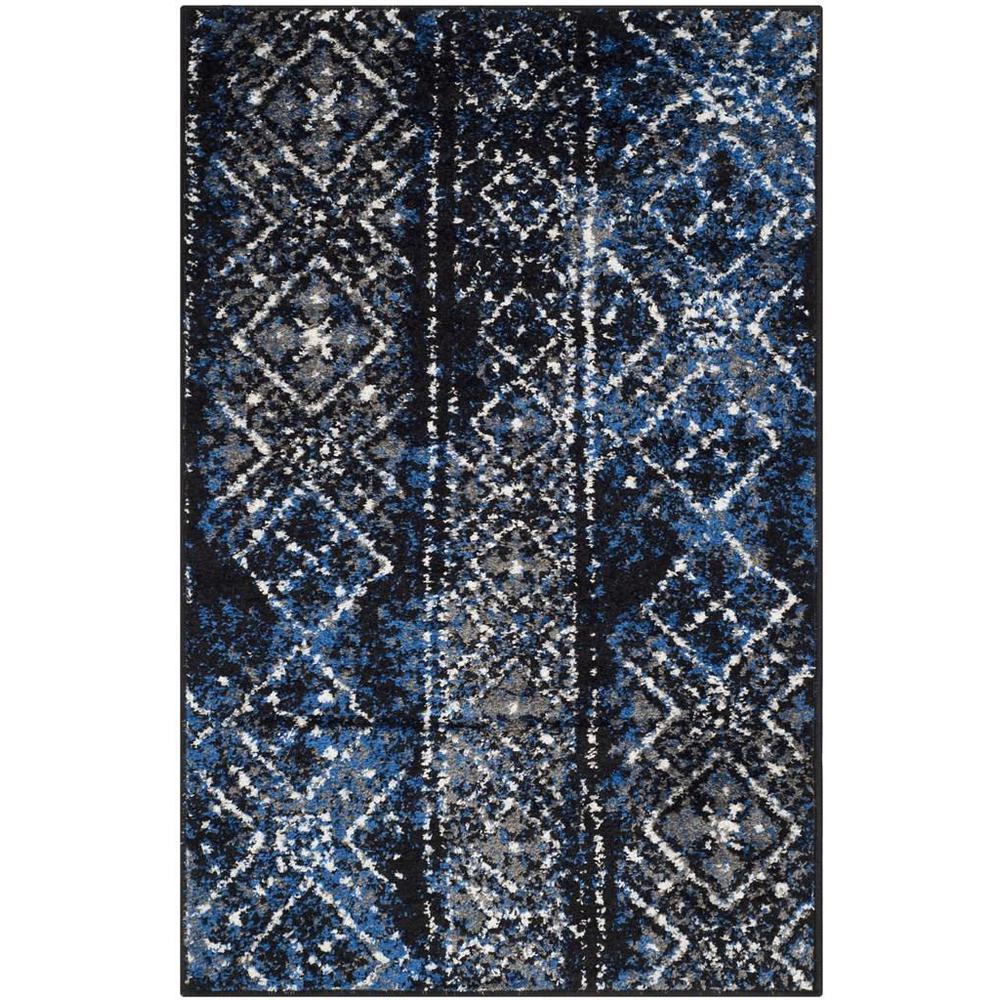Adirondack, SILVER / BLACK, 2'-6" X 4', Area Rug, ADR111A-24