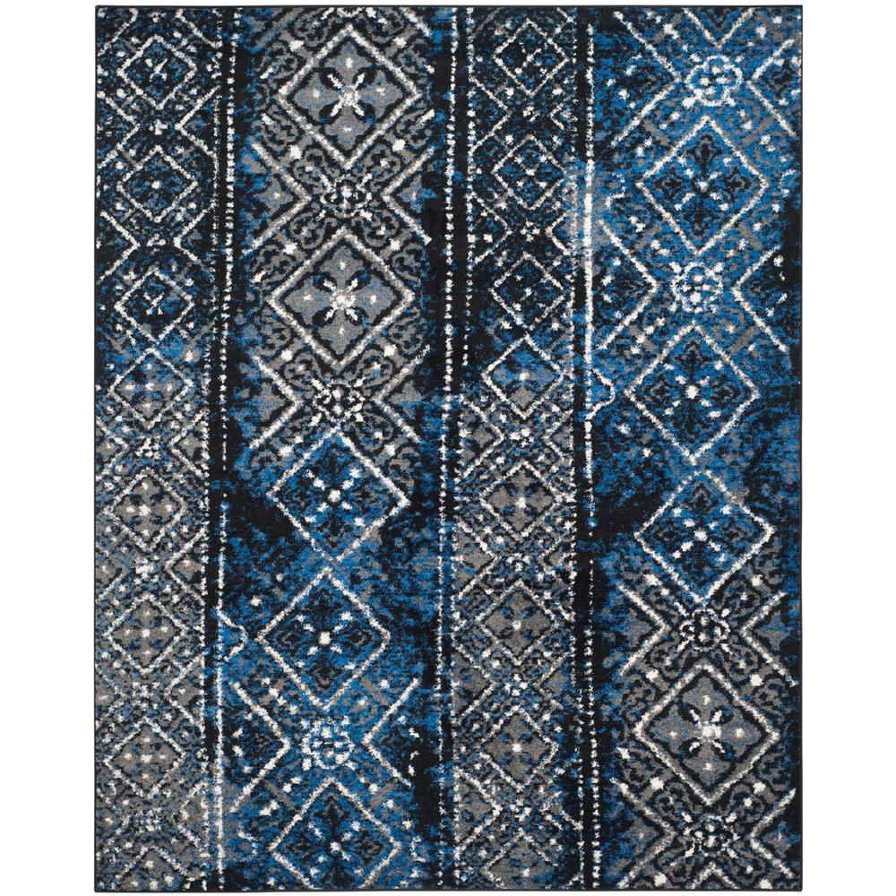 Adirondack, SILVER / BLACK, 8' X 10', Area Rug, ADR111A-8