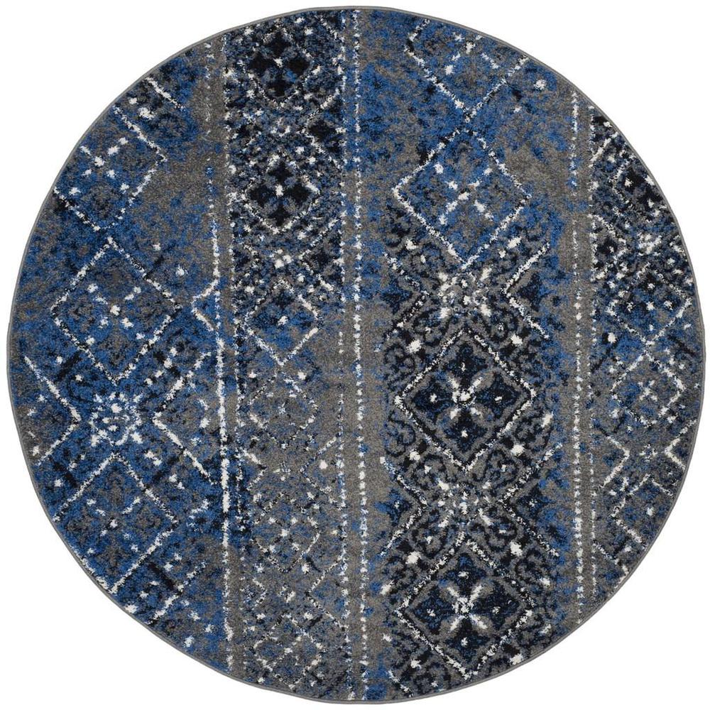 Adirondack, SILVER / MULTI, 4' X 4' Round, Area Rug, ADR111G-4R