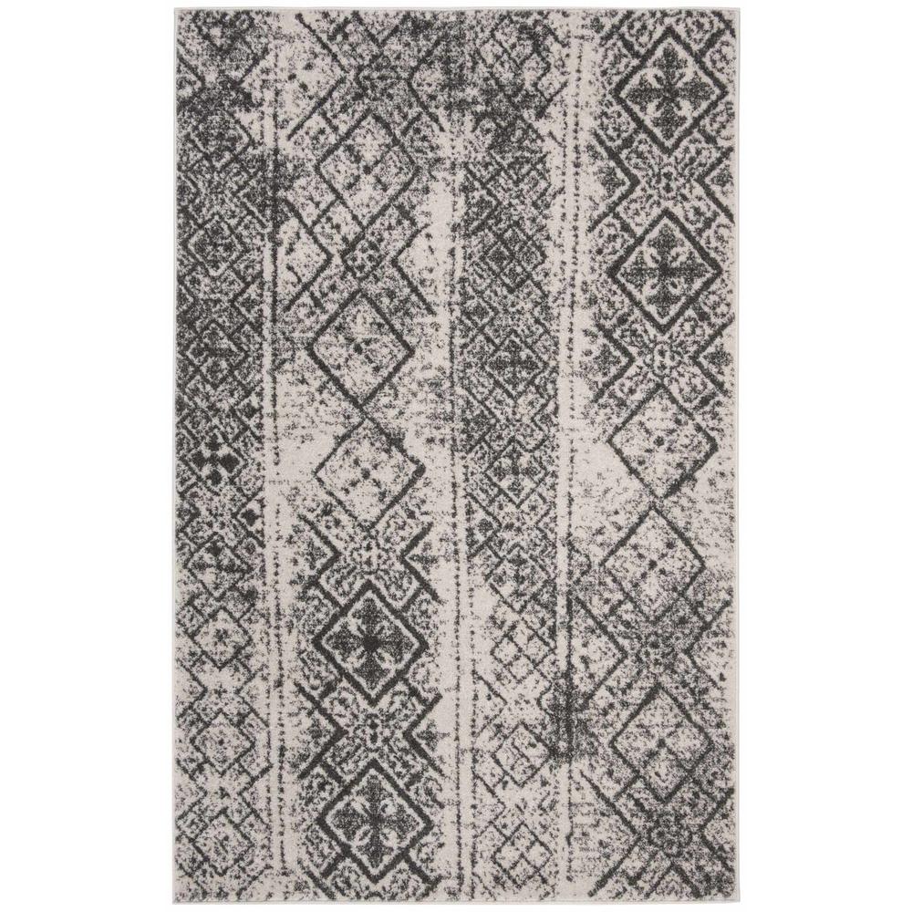 Adirondack, SILVER / BLACK, 3' X 5', Area Rug, ADR111H-3