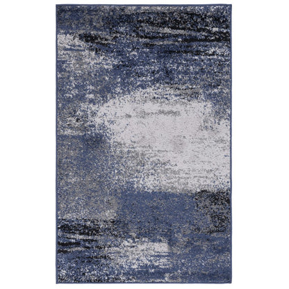 Adirondack Abstract Striated Rug - Grey / Blue - 2'-0" x 3'-0"