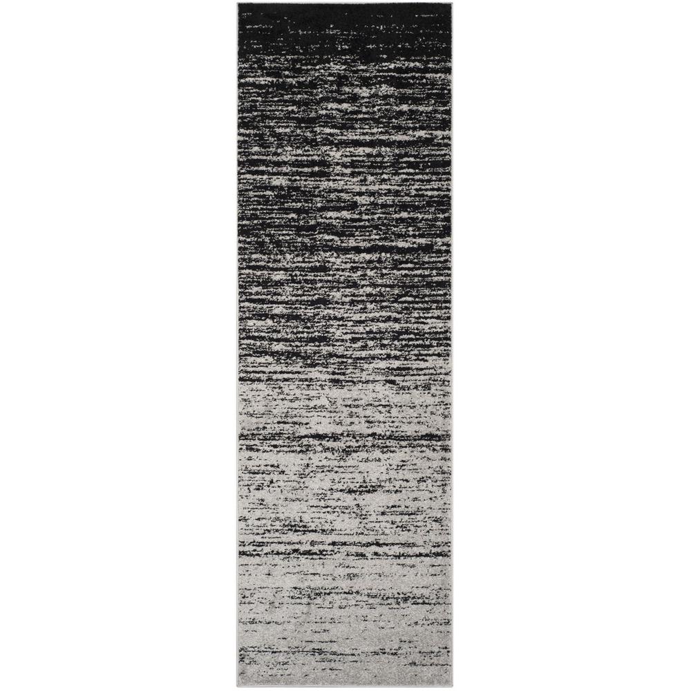 Adirondack, SILVER / BLACK, 2'-6" X 8', Area Rug, ADR113A-28