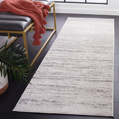Adirondack Striated Stripe Rug - Ivory / Silver - 2'-0" x 12'-0"