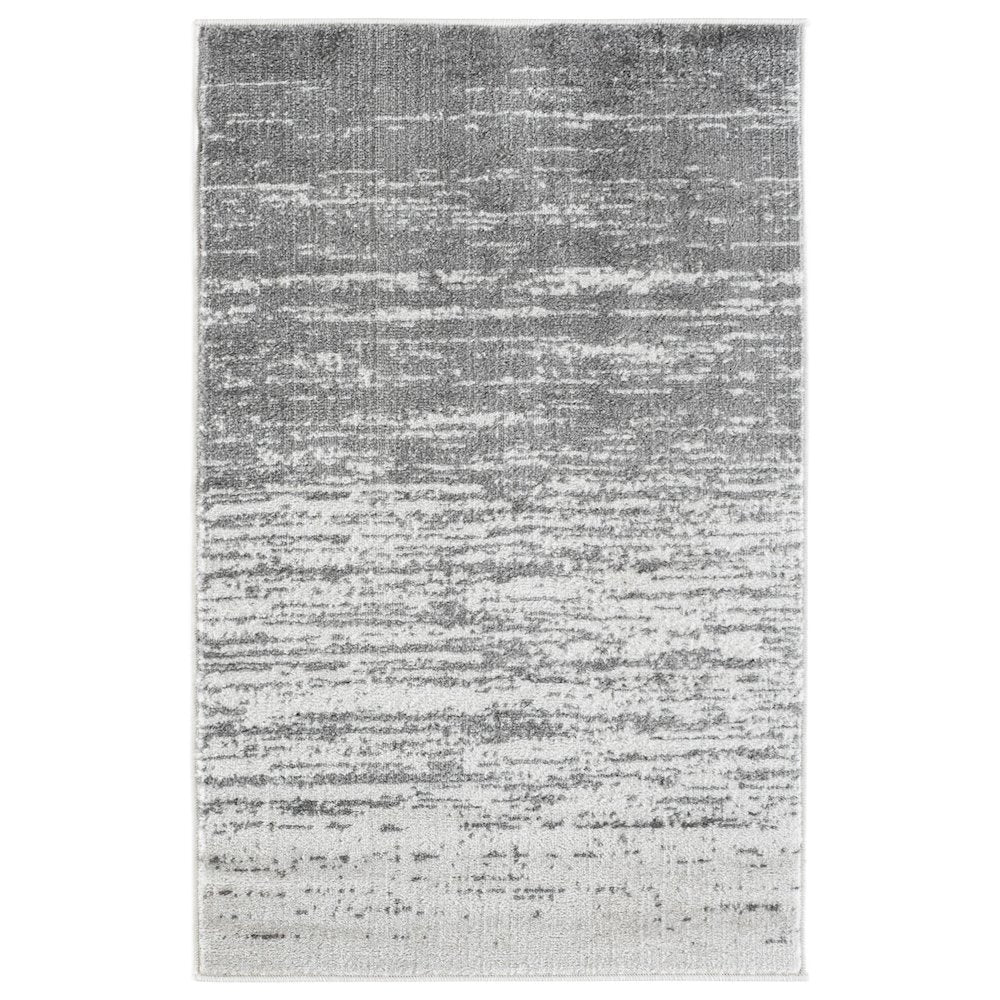 Adirondack Striated Stripe Rug - Light Grey / Grey - 2'-0" x 3'-0"