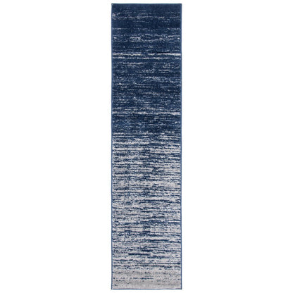 Adirondack Striated Stripe Rug - Navy / Grey - 2'-6" x 14'-0"