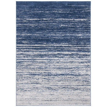 Adirondack Striated Stripe Rug - Navy / Grey - 6'-0" x 8'-0"