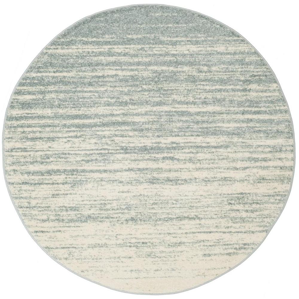 Adirondack, SLATE / CREAM, 4' X 4' Round, Area Rug