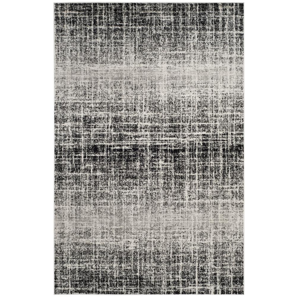 Adirondack, IVORY / BLACK, 6' X 9', Area Rug