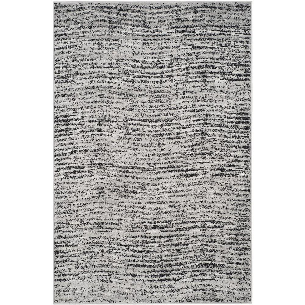 Adirondack, BLACK / SILVER, 4' X 6', Area Rug, ADR117A-4
