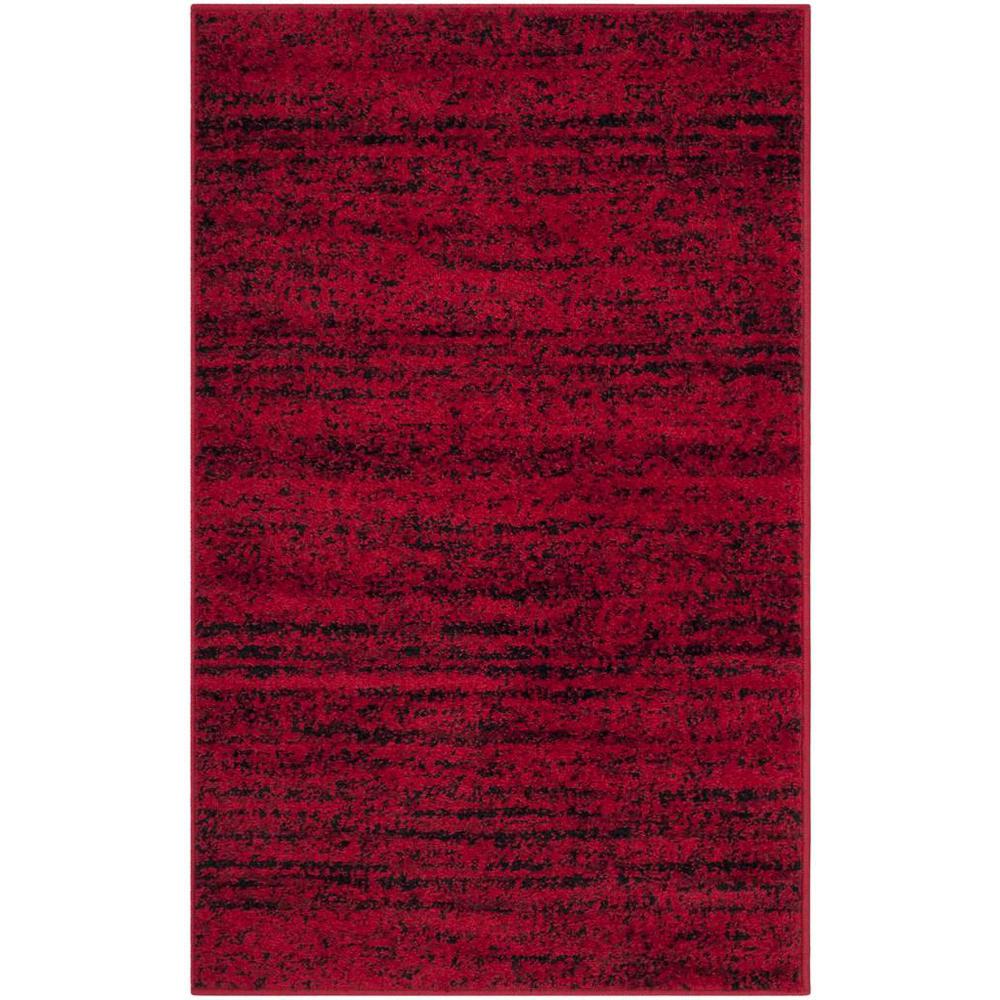 Adirondack, RED / BLACK, 2'-6" X 4', Area Rug, ADR117F-24