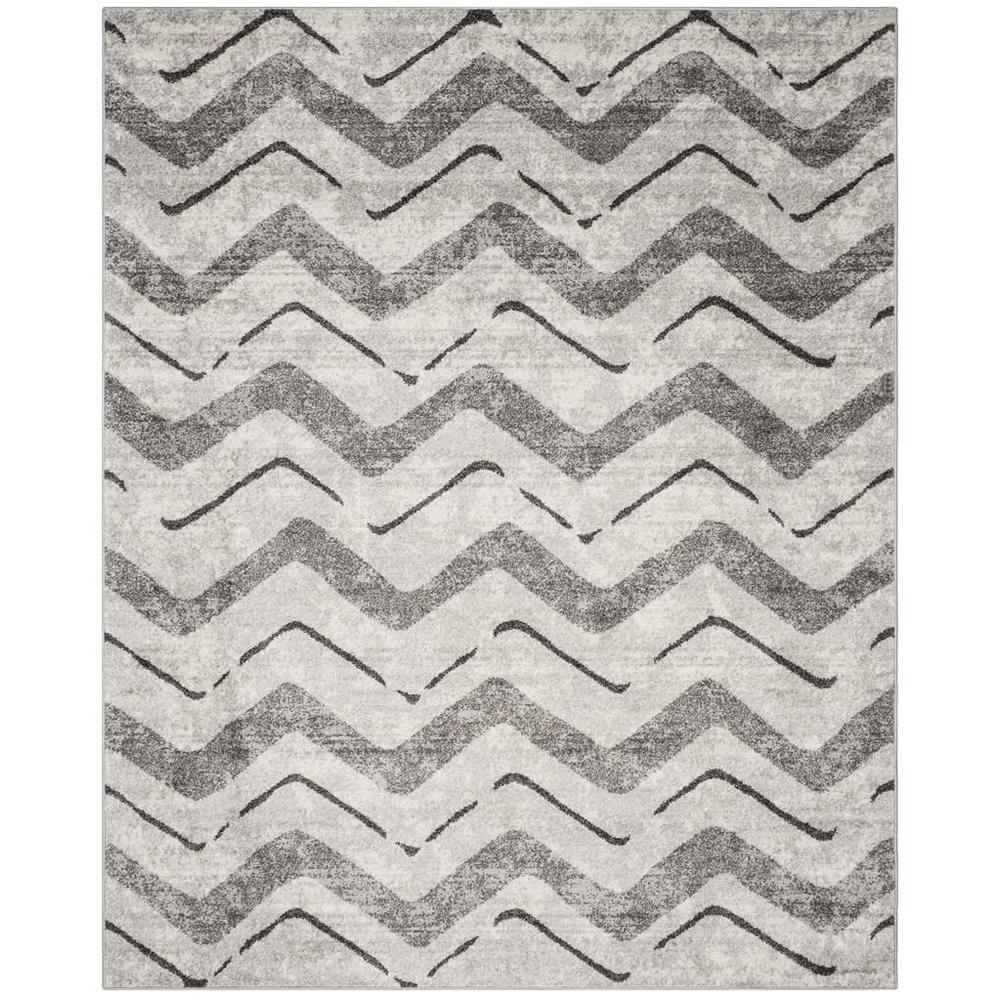 Adirondack, SILVER / CHARCOAL, 8' X 10', Area Rug, ADR121P-8