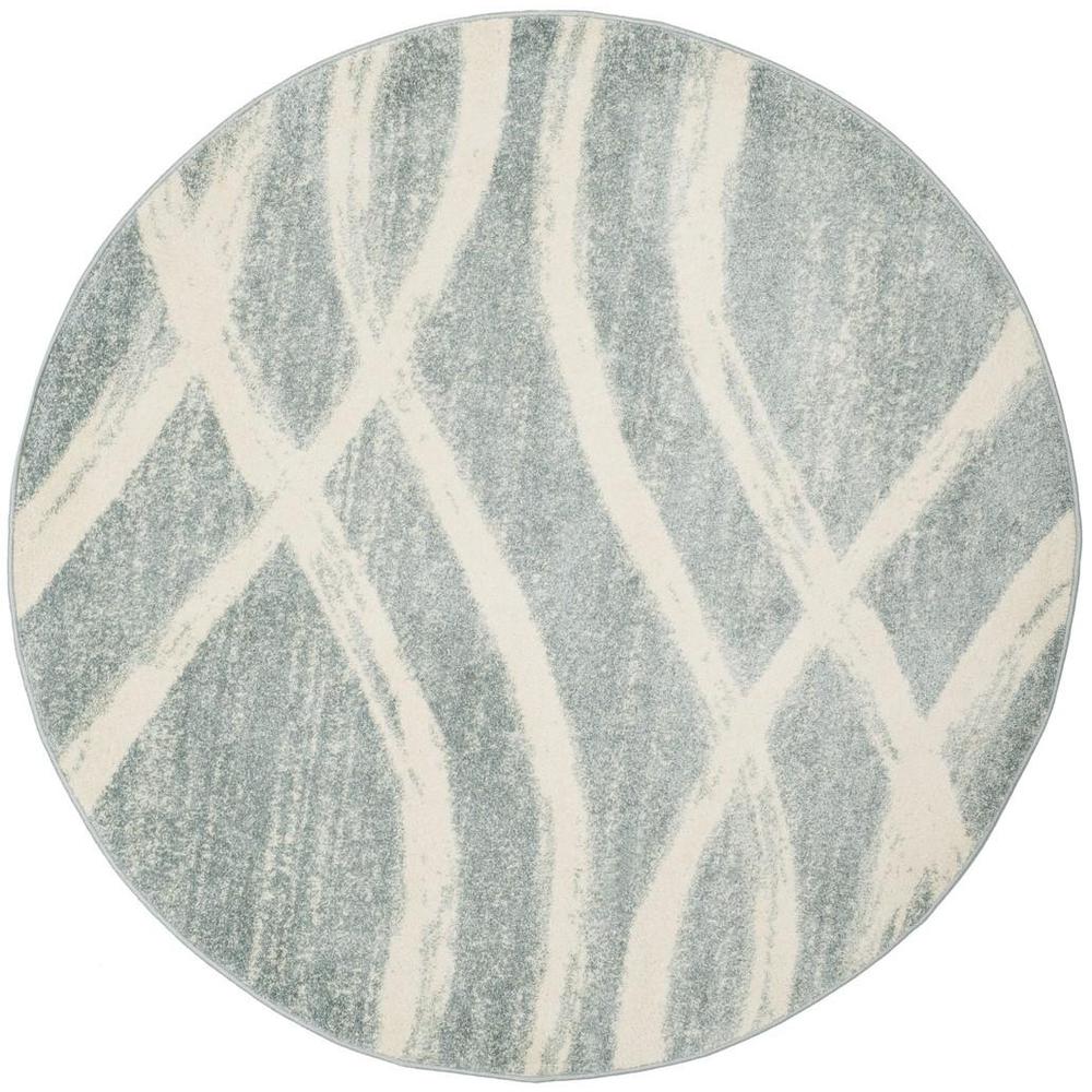 Adirondack, CREAM / SLATE, 6' X 6' Round, Area Rug