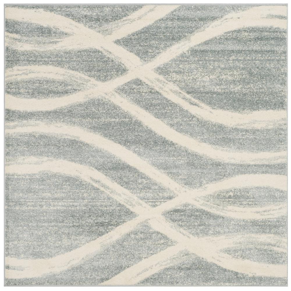 Adirondack, CREAM / SLATE, 6' X 6' Square, Area Rug