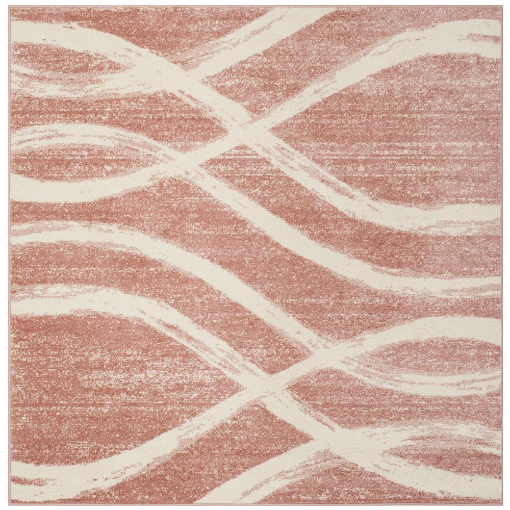 Adirondack, ROSE / CREAM, 6' X 6' Square, Area Rug