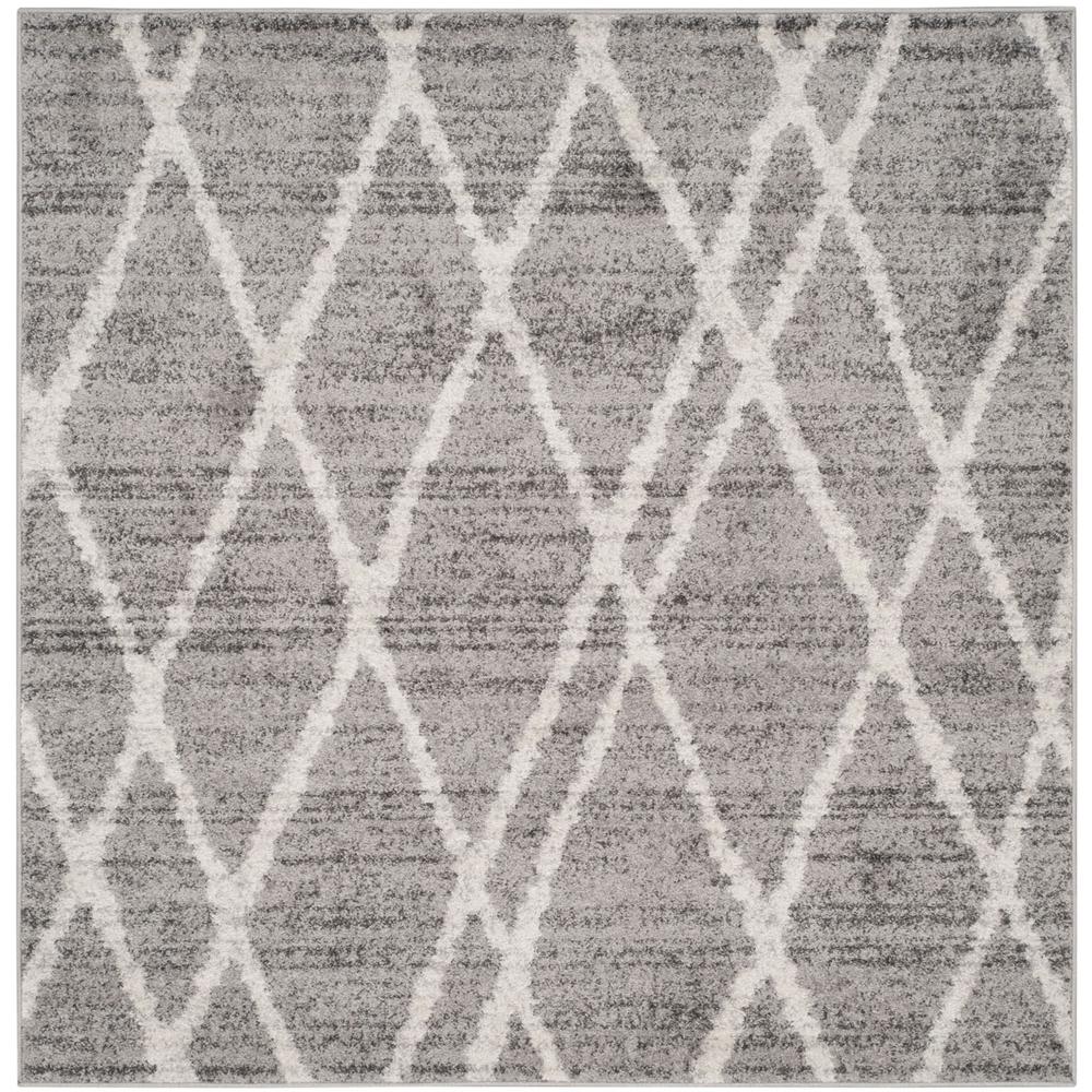 Adirondack, IVORY / SILVER, 4' X 4' Square, Area Rug, ADR128B-4SQ