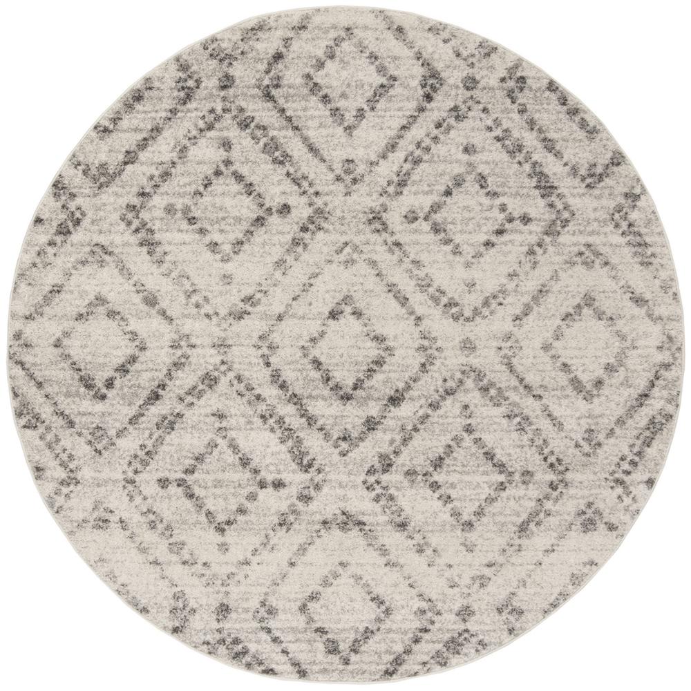Adirondack, LIGHT GREY / GREY, 4' X 4' Round, Area Rug, ADR131C-4R