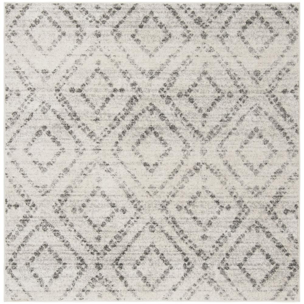 Adirondack, LIGHT GREY / GREY, 4' X 4' Square, Area Rug, ADR131C-4SQ